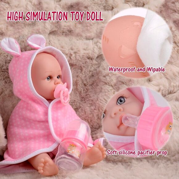 Reborn Baby Dolls - 12 Inch Realistic Newborn Small Baby Doll For 3 + Year Old - Picture 3 of 10